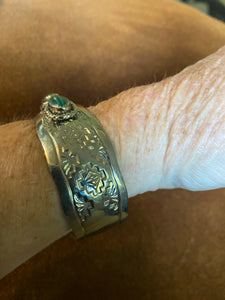 Malachite 3 oval stone bracelet