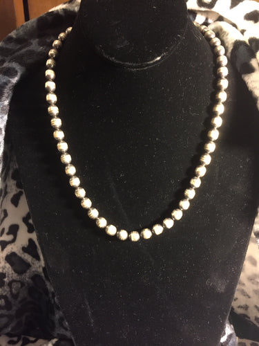 Oval Sterling silver Navajo pearls