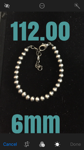 6mm Navajo pearl bracelet with extender