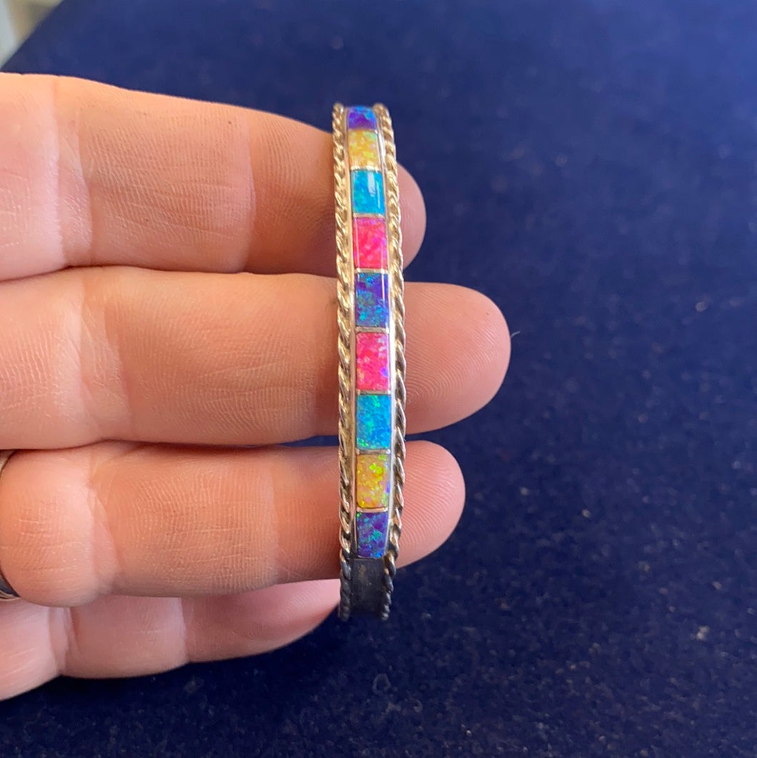 Thin Opal cuff bracelets