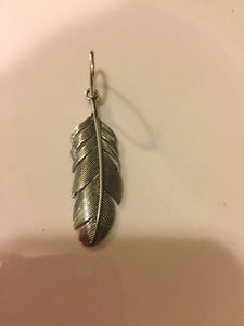 Sterling Silver feather pendant