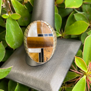 The brown inlay ring