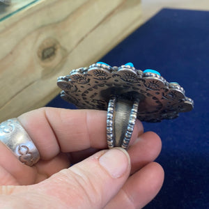 Turquoise and Spiny Oyster BIG ring