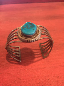 Vintage Sterling silver Kingman Turquoise bracelet