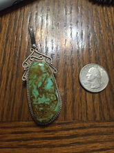 Vintage Nevada Turquoise large Hook pendant