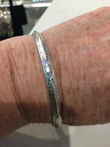 Sterling Silver Tooled Bangle
