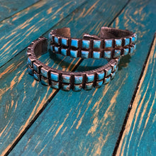 Double row turquoise and Sterling Silver bracelet