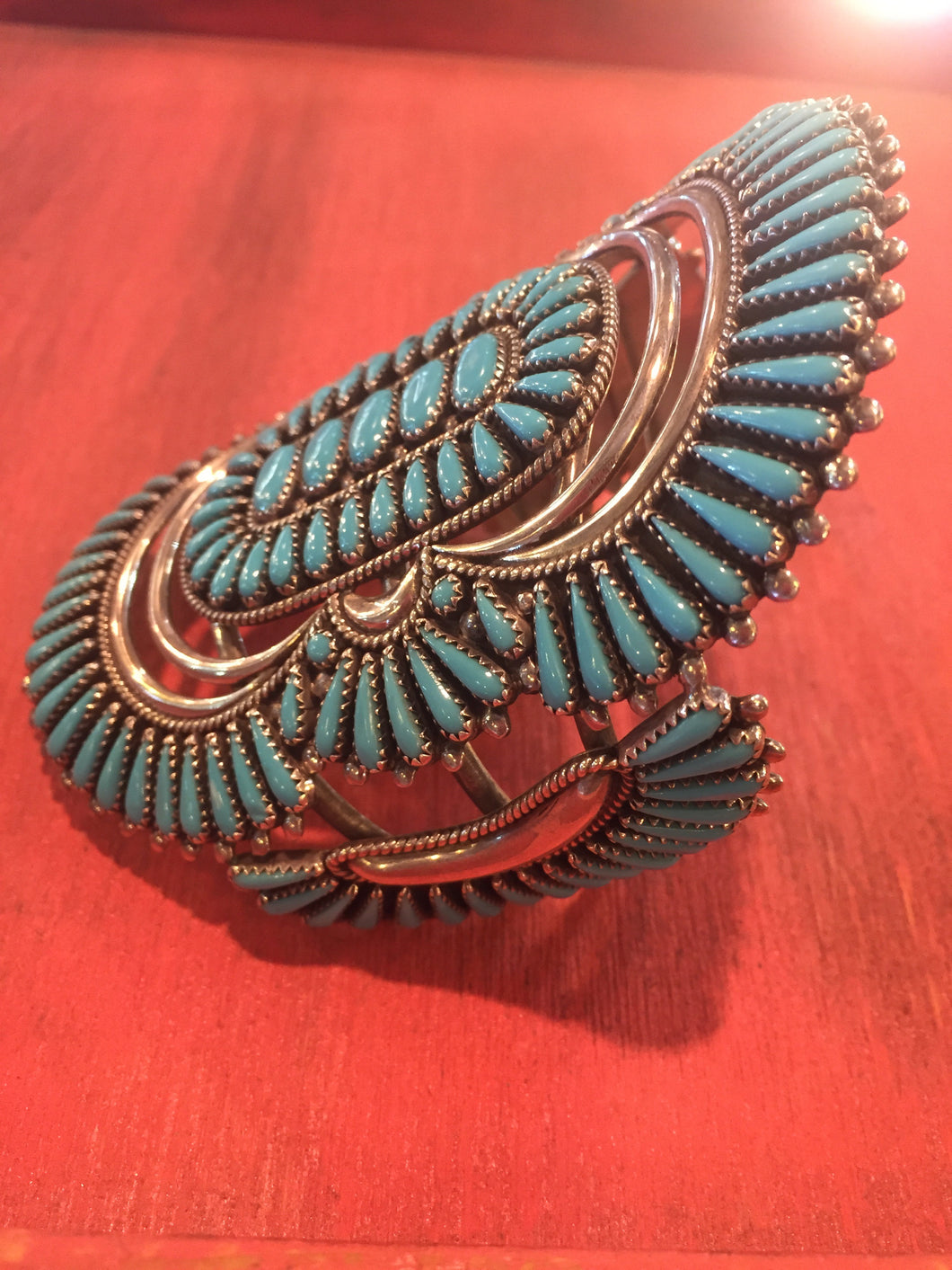 Traditional style large Turquoise bracelet