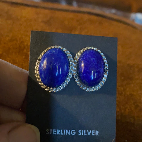 The Lapis Large Stud earrings