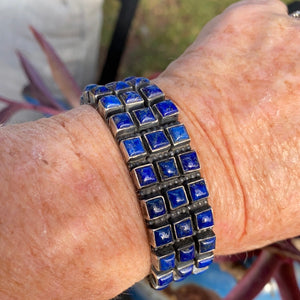 The lapis 3 row bracelet
