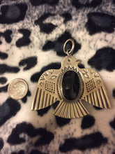 Sterling Silver black onyx Thunderbird pendant