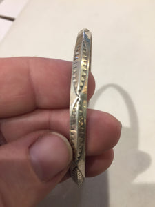Sterling Silver Tooled Bangle