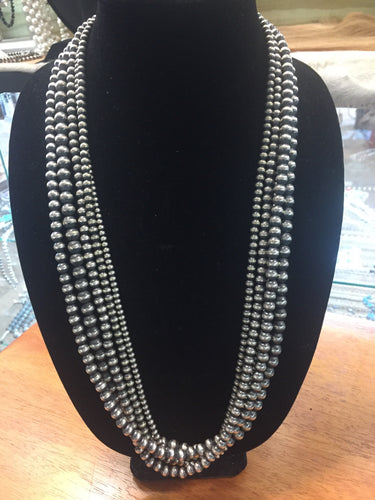5 strand Sterling silver Navajo Pearls