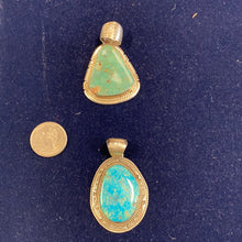 The  Kingman Green or blue Turquoise Pendant