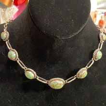 "The Angie" green turquoise choker necklace