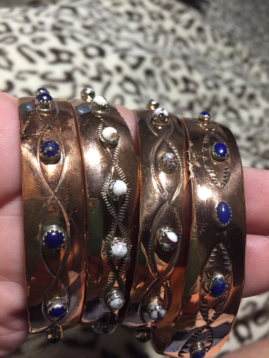 Copper bangle bracelets