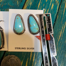 Sterling silver earrings with Kingman Turquoise