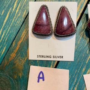 "The Purple spiny earrings