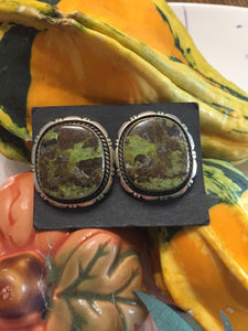 "The Landscape" green Turquoise earrings