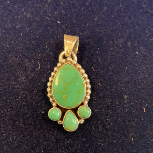 “The Wolf Track” kingman Turquoise pendant
