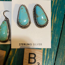 Sterling silver earrings with Kingman Turquoise