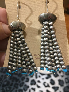 The Navajo Pearl Strands earrings
